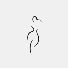 woman body shape icon vector