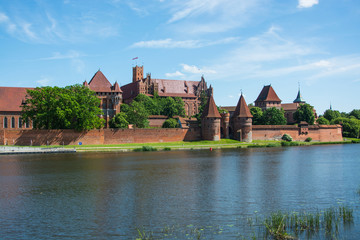 Naklejka na ściany i meble marienburg castle in poland, travel pictures of europ medieval architecture