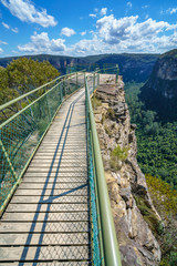 Fototapeta na wymiar pulpit rock lookout, blue mountains national park, australia 28
