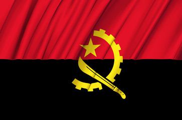 Angola waving flag illustration.