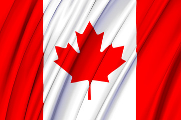 Canada waving flag illustration.