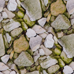 Seamless texture of old broken stones.