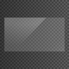 The texture of glass, mirrors, windows. Rectangular glass plate. Light effect for a picture or a mirror. Beautiful realistic reflection. The interior of the house. 16x9. Glass effect, monitor, screen 