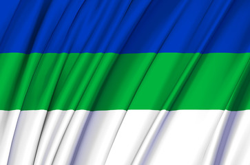 Komi waving flag illustration.