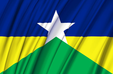 Rondonia waving flag illustration.