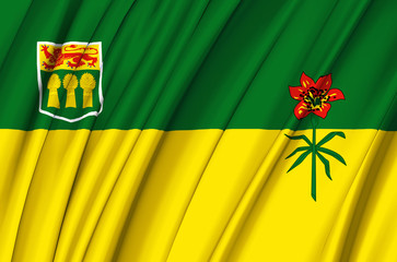 Saskatchewan waving flag illustration.