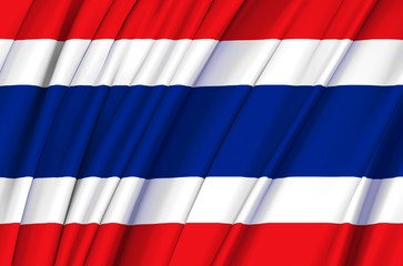 Thailand waving flag illustration.