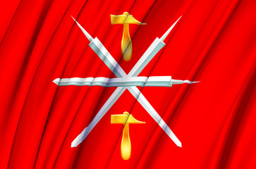 Tula waving flag illustration.