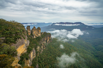 three sisters from echo point in the blue mountains national park, australia