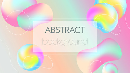 Abstract background with modern fluid elements, vector trendy design.