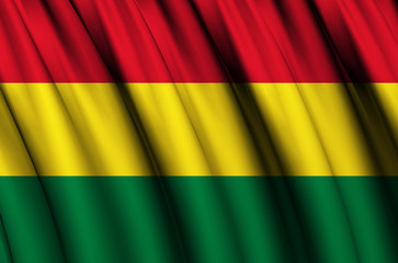 Bolivia waving flag illustration.