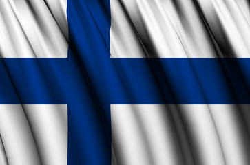 Finland waving flag illustration.