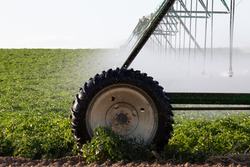 Center pivot crop irrigation system for farm management