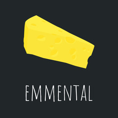 Emmental cheese cartoon style vector clip-art.