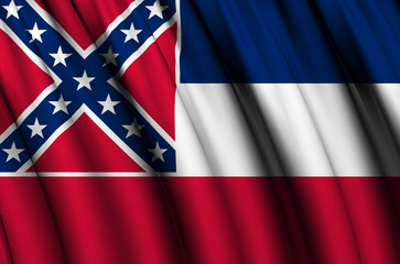 Mississippi waving flag illustration.