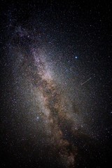 Fototapeta na wymiar Milky way and shooting star