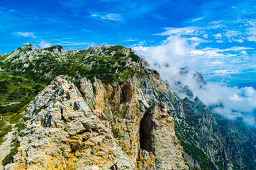 Mountain pick and clouds