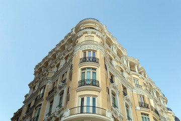 Fototapeta na wymiar Apartment buildings in Madrid
