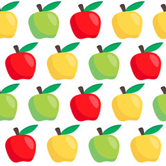 Cute apple pattern. seamless vector pattern with apples autumn pattern.
