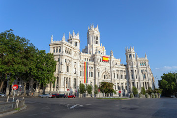 Fototapeta na wymiar Cybele Palace in Madrid