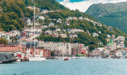 Houses on the hills of Bergen