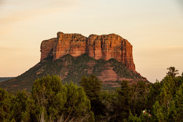 Fototapeta na wymiar Sunset Mountain Rock at Sedona