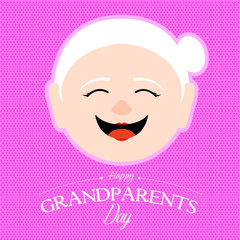 Happy grandmother on a gift card. Happy grandparents day - Vector