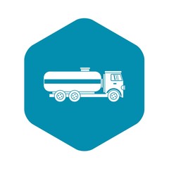 Fuel tanker truck icon. Simple illustration of tanker truck vector icon for web