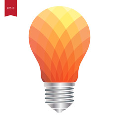 Light bulb isolated on white background vector illustration