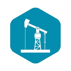 Oil pump icon. Simple illustration of oil pump vector icon for web