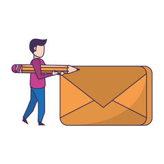 email message digital card cartoon