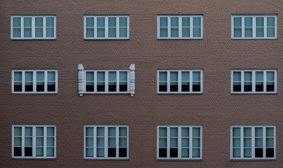 Brick Building with Symmetrical Window Pattern