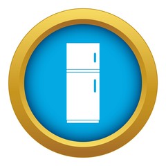 Refrigerator icon blue vector isolated on white background for any design