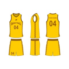 Basketball jersey set template collection.