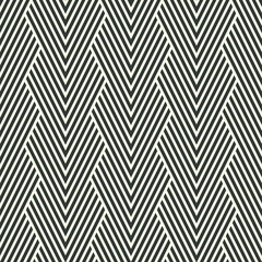 Seamless black and white vintage striped chevron textile pattern vector