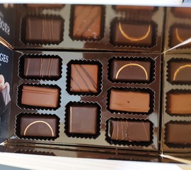set of chocolate on white background