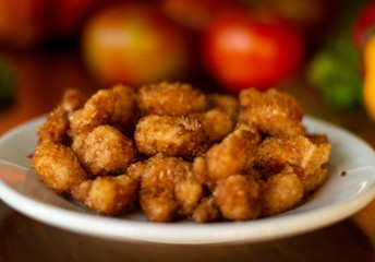fried and tasty shrimps snacks