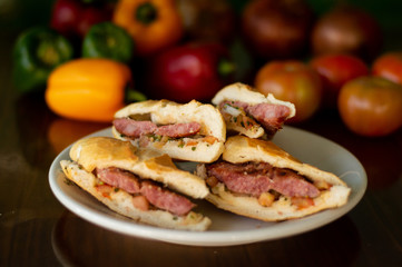 Good food photography to delivery platfor aplication - sausege sandwich