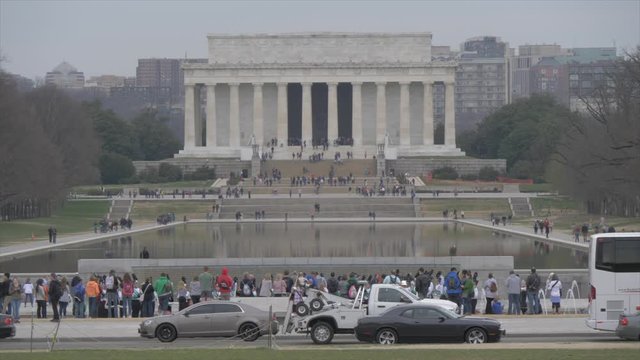 The Lincoln Memorial as viewed from The Ellipse, Washington DC, United States of America, North America