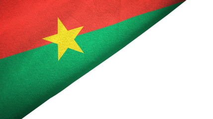 Burkina Faso flag left side with blank copy space