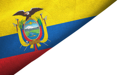 Ecuador flag left side with blank copy space