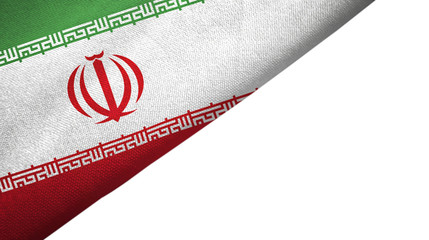 Iran flag left side with blank copy space