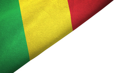 Mali flag left side with blank copy space