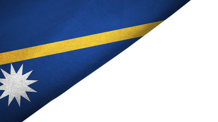 Nauru flag left side with blank copy space