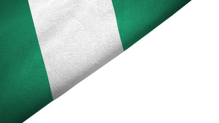 Nigeria flag left side with blank copy space