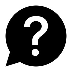 Question bubble or FAQ line art vector icon for apps and websites