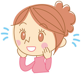 スキンケアする女性