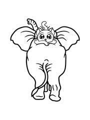 paar 2 elefanten von hinten verliebt liebe pärchen clipart design comic cartoon cool lustig dickhäuter rüssel spazieren