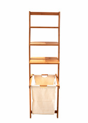 Shelves isolated from white background.