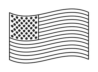 United states flag emblem symbol in black and white